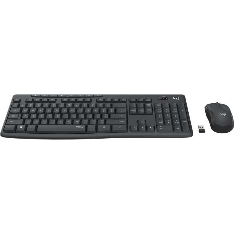 Image secondaire de Logitech MK295 Silent Wireless Combo clavier Souris incluse USB Qwerty Nordique Graphite