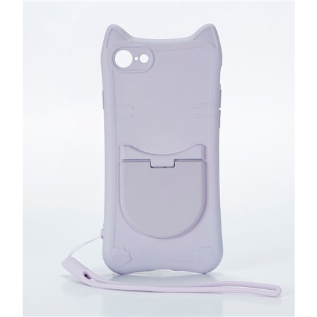 ***WE Coque de protection CHAT APPLE IPHONE 7 / 8 / SE 2020 Violet