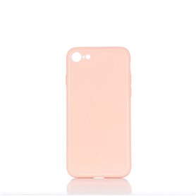 ***WE Coque de protection GLASS APPLE IPHONE 7/8/SE 2020 Rose poudr