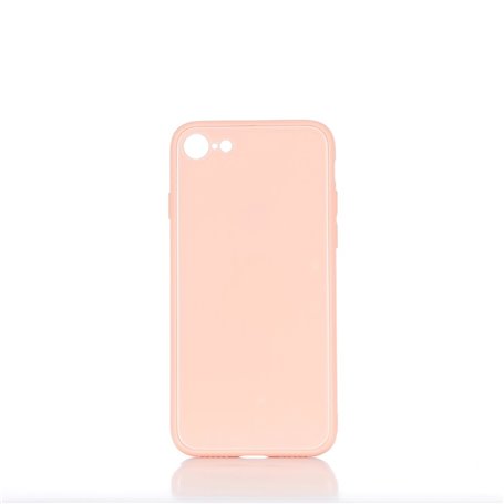 ***WE Coque de protection GLASS APPLE IPHONE 7/8/SE 2020 Rose poudr