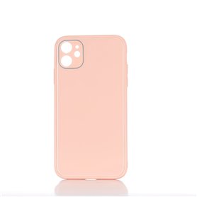 ***WE Coque de protection GLASS APPLE IPHONE 11 Rose poudr