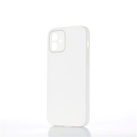 ***WE Coque de protection GLASS APPLE IPHONE 12 Blanc