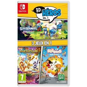 Pack Bd Heros Vol.1 : Les Schtroumpfs Mission Malfeuille Sisters 1 Marsupilami - Jeu Nintendo Switch