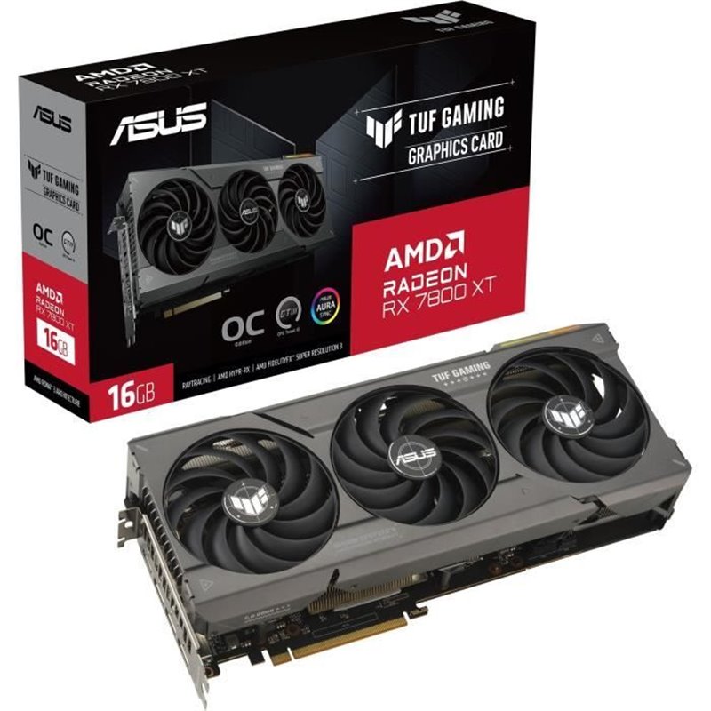 Asus TUF Gaming TUF-RX7800XT-O16G-Gaming AMD Radeon RX 7800 XT 16 Go GDDR6