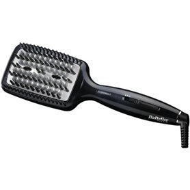 Brosse Chauffante Babyliss HSB101E - Brosse Chauffante Lissante - Céramique - 3 Températures - Pivot - Noir