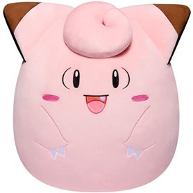Peluche - BANDAI - Pokémon - Squishmallows 50 cm - Mélofée (Clefairy) - Grande peluche ultra-douce - Licence officielle Pokémon