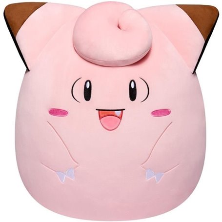 Peluche - BANDAI - Pokémon - Squishmallows 50 cm - Mélofée (Clefairy) - Grande peluche ultra-douce - Licence officielle Pokémon