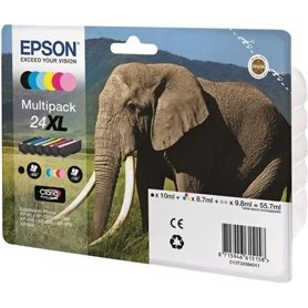 Epson Elephant Multipack 6-colours 24XL Claria Photo HD Ink