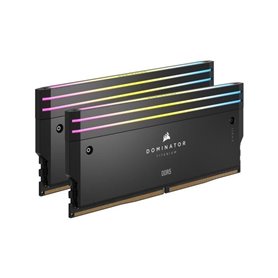 Mémoire RAM - CORSAIR - Dominator Titanium RGB DDR5 - 32GB 2x16GB DIMM - 7200MT/s - Intel XMP 3.0  - 1.45V - Noir