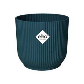 ELHO Vibes Fold Pot de fleurs rond Roues 35 - Bleu - Ø 35 x H 32 cm - intérieur - 100% recyclé