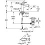 Mitigeur monocommande lavabo - GROHE Swift - 24325001 - Chromé - Taille M - Economie d'eau - Tirette et vidage