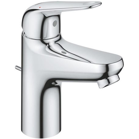 Mitigeur monocommande lavabo - GROHE Swift - 24316001 - Chromé - Taille S - Economie d'eau - Tirette et vidage