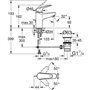 Mitigeur monocommande lavabo - GROHE Swift - 24316001 - Chromé - Taille S - Economie d'eau - Tirette et vidage