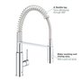 GROHE Robinet évier de cuisine Get, mitigeur monocommande 2 jets, robinet avec douchette extractible professionnelle, 30