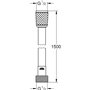 5m - Anti-pliures et torsion - Connexion universelle - Surface lisse - Chromé