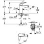 Mitigeur monocommande lavabo - GROHE Swift - 24329001 - Chromé - Taille M - Ouverture Eau Froide - Economie d'eau - Vida