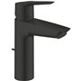 Mitigeur monocommande lavabo - GROHE Start - 234552432 - Noir mat - Taille M - Bec moyen - Economie d'eau - Tirette et vidage