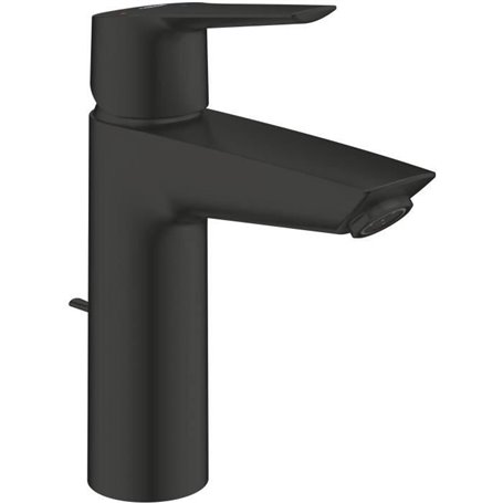 Mitigeur monocommande lavabo - GROHE Start - 235522432 -Noir mat -Taille M -Ouverture Eau Froide -Economie d'eau -Tirette et vid