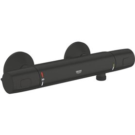 Mitigeur thermostatique douche - GROHE Precision Trend - 1022172432 - Noir mat - Montage mural apparent - Economie d'eau