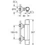 Mitigeur thermostatique douche - GROHE Precision Trend - 1022172432 - Noir mat - Montage mural apparent - Economie d'eau