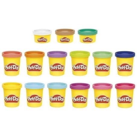 Play-Doh Coffret de 15 pots couleurs classiques de pâte a modeler