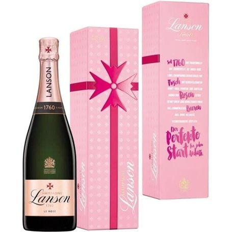 Champagne Lanson Le Rosé avec étui ruban - 75 cl