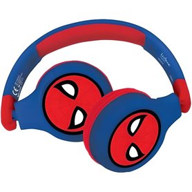 SPIDER-MAN - Casque 2 en 1 Bluetooth - Filaire confortable et pliable pour enfants avec limitation de son - LEXIBOOK