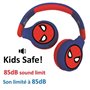 SPIDER-MAN - Casque 2 en 1 Bluetooth - Filaire confortable et pliable pour enfants avec limitation de son - LEXIBOOK