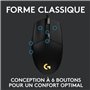 Souris gamer - Filaire - LOGITECH G - G203 - LIGHTSYNC - RGB - USB - Noir