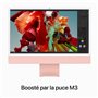 Apple - 24 - iMac Retina 4,5K (2023) - Puce Apple M3 - RAM 8Go - Stockage 256Go - GPU 8 coeurs - Rose