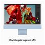 Apple - 24 - iMac Retina 4,5K (2023) - Puce Apple M3 - RAM 8Go - Stockage 256Go - GPU 10 coeurs - Bleu