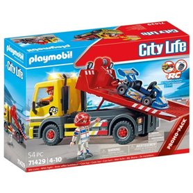Playset Playmobil 71429 City life PLAYMOBIL - Dépanneuse avec quad - City Life - 2 personnages - Des 4 ans