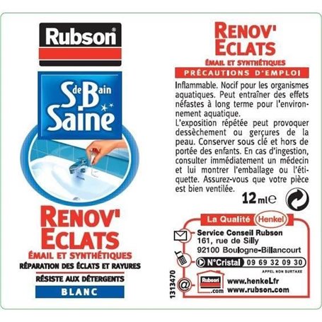 Produits de Service SDB Saine Rénov'éclats - RUBSON - Flacon - 12ml