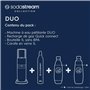 SODASTREAM Duo - Machine a Eau Pétillante + 1 bouteille 1L + 1 Recharge Gaz 60L a Clipser