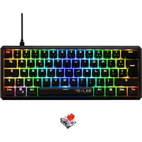 Clavier Gaming mécanique - THE G-LAB - KEYZ THALLIUM - Rouge