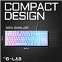 Clavier Gaming - Membrane RGB TKL - THE G-LAB -  KEYZ-CAESIUMT-W/FR - FR Layout - 12 raccourcis - 100% personnalisable -