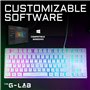 Clavier Gaming - Membrane RGB TKL - THE G-LAB -  KEYZ-CAESIUMT-W/FR - FR Layout - 12 raccourcis - 100% personnalisable -