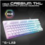 Clavier Gaming - Membrane RGB TKL - THE G-LAB -  KEYZ-CAESIUMT-W/FR - FR Layout - 12 raccourcis - 100% personnalisable -