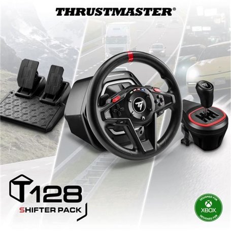 Volant gaming - THRUSTMASTER - T128 X SHIFTER PACK - Pour Xbox Series XS Xbox One et PC - Noir et Rouge