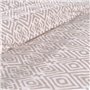 Parure de lit 2 personnes -TODAY - 240x200 cm - 100% Coton - Beige et Blanc