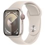 Apple Watch Series 9 GPS + Cellular - 41mm - Boîtier Starlight Aluminium - Bracelet Starlight Sport Band - S/M