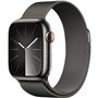 Apple Watch Series 9 GPS + Cellular - 41mm - Boîtier Acier Graphite - Bracelet Graphite Milanese Loop
