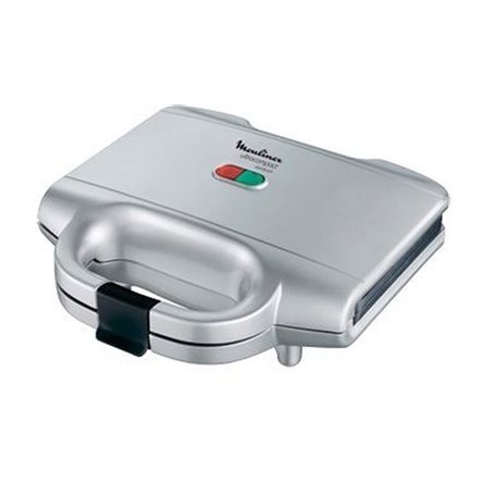 Moulinex Ultracompact Plastic gaufrier et appareil à croque-monsieur 700 W Argent