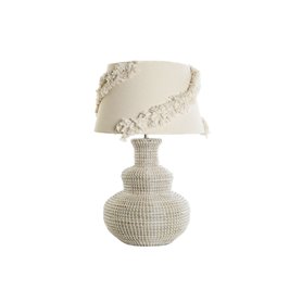Lampe de bureau DKD Home Decor Blanc Marron 50 W 220 V 42 x 42 x 70 cm
