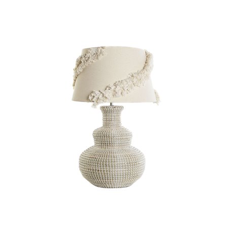 Lampe de bureau DKD Home Decor Blanc Marron 50 W 220 V 42 x 42 x 70 cm