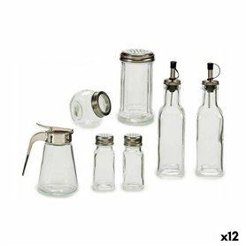 Set de récipients à condiments Argenté Métal (12 Unités)