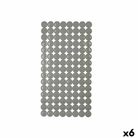 Tapis de Douche Antidérapant Gris PVC 68 x 36 x 1 cm (6 Unités)