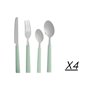 Ensemble de Couverts Vert Argenté Acier inoxydable Plastique (6 Unités)