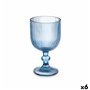 Verre Rayures Bleu verre 370 ml (6 Unités)