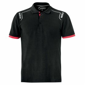 Polo à manches courtes homme Sparco TECH STRETCH Noir